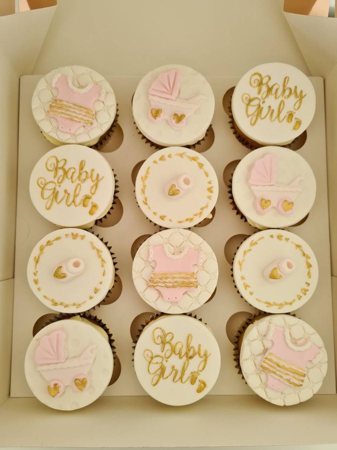 Baby girl cupcakes